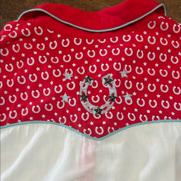 Double D Ranch Red and White Western Shirt size XL - Picture 5 of 5